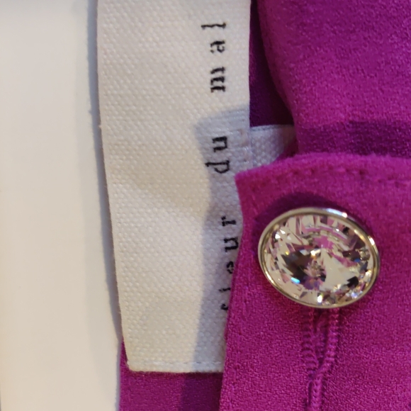 Fleur du Mal Hot Pink Wide Leg High Rise Pants Size 2 - Picture 4 of 9